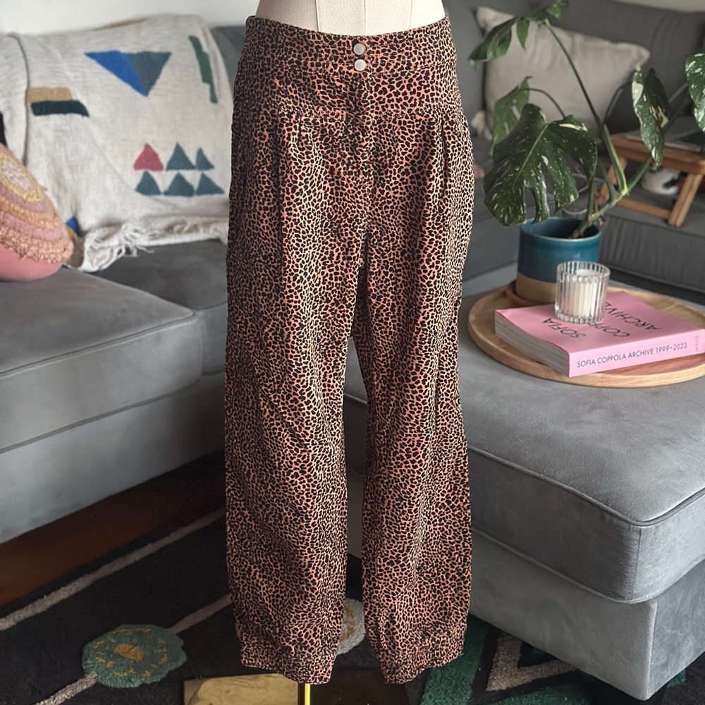 Anthropologie Leopard Pants